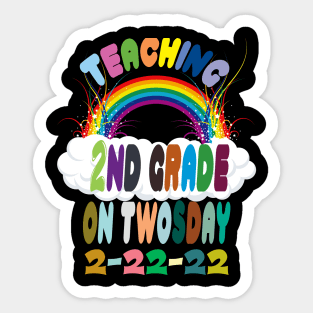 Twosday 2022, Teaching 2nd Grade On Twosday 2-22-22 Sticker